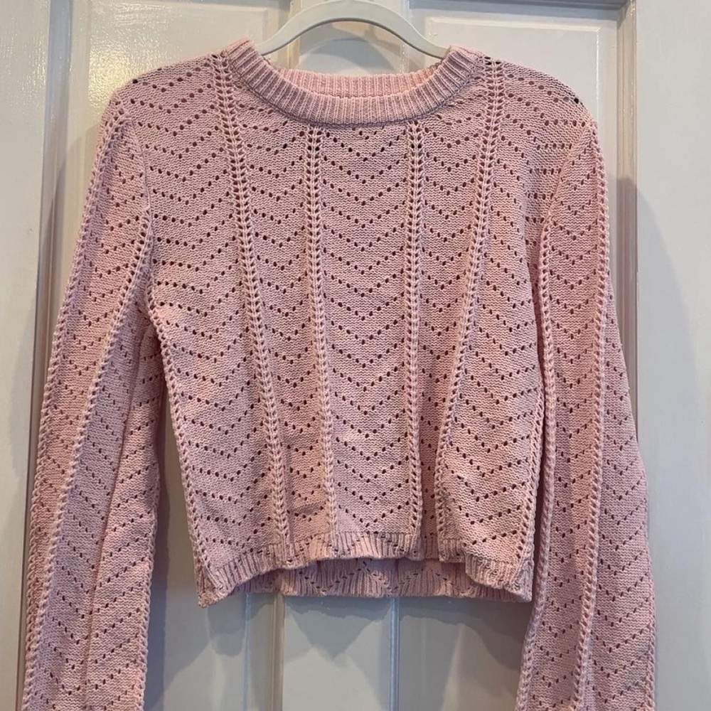 Elodie Blush Textured Pullover